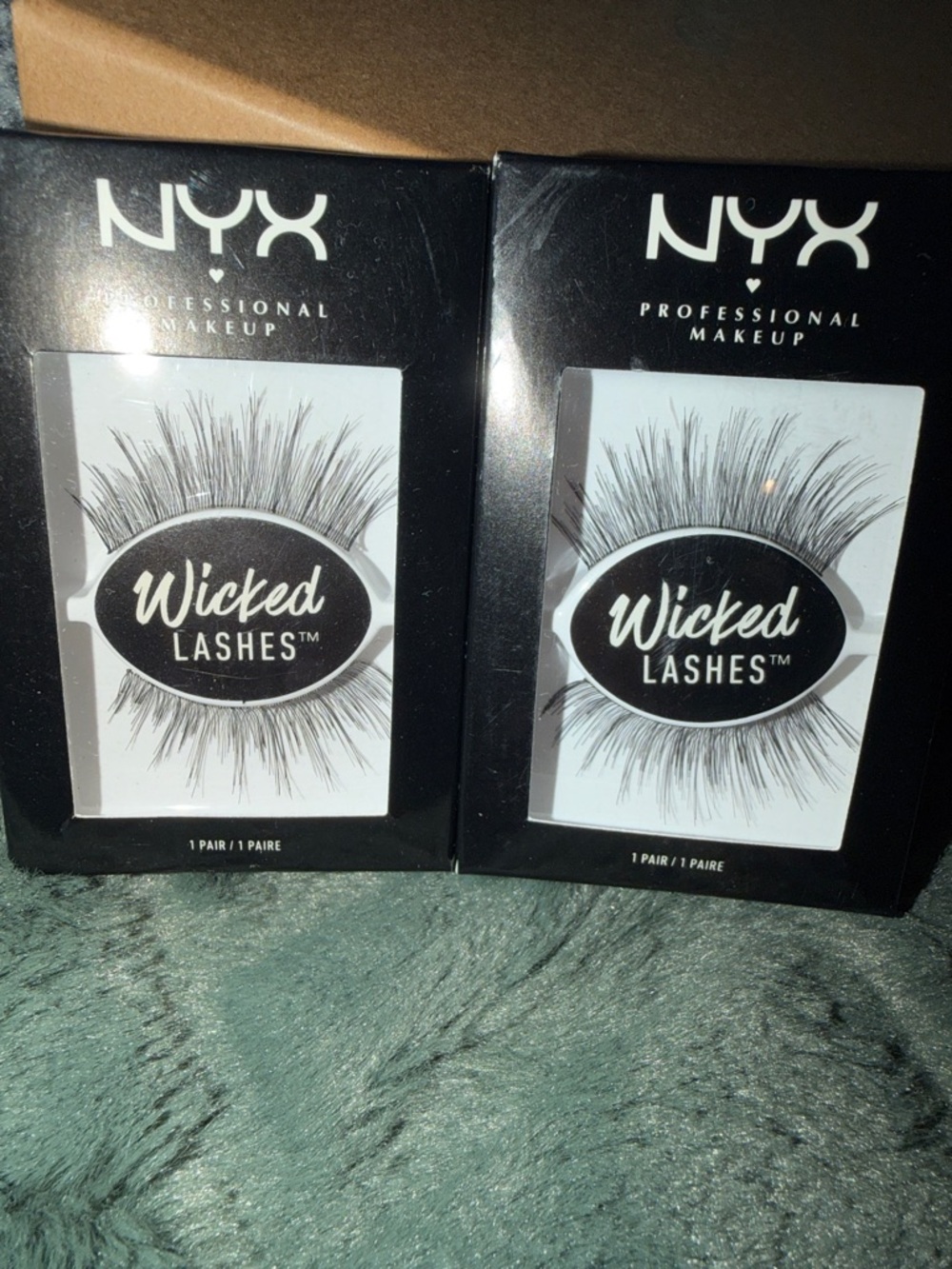 NYX Wicked Lashes False Eyelashes - Black- Lot of 2 NIB